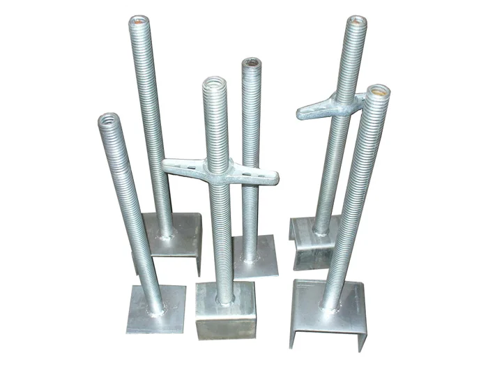 Galvanized Pipe Screw Jack Base Swivel Scaffolding Jack Base to Adjust the Height Steel Pipe Adjustable Hollow Screw Jack Base