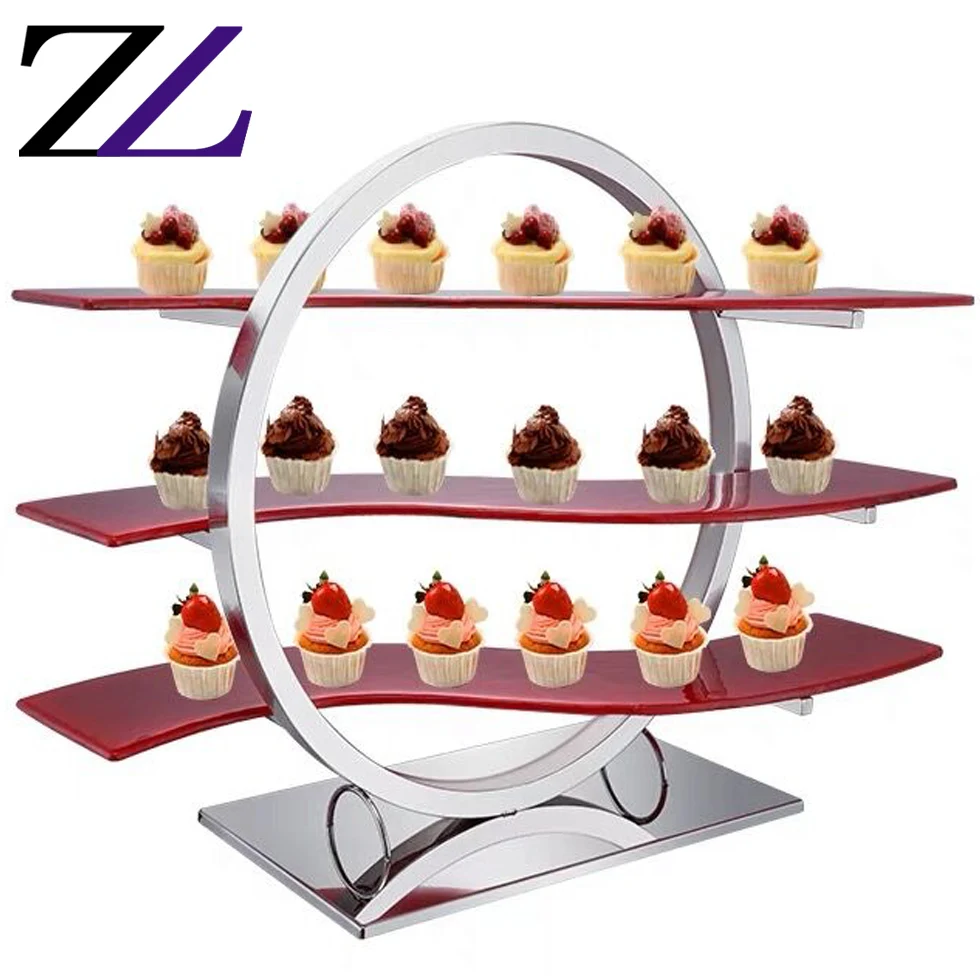 Zhuolin Pratos Para Buffet No Atacado Dessert Stand Serving Platter Banquet Party Decoration Equipment Catering Buffet Displays