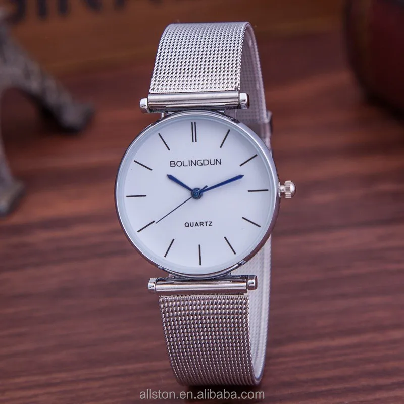 The New Network with a Woman Watch Gold Silver Rose Gold Simple Scale Personalized Dial Watch