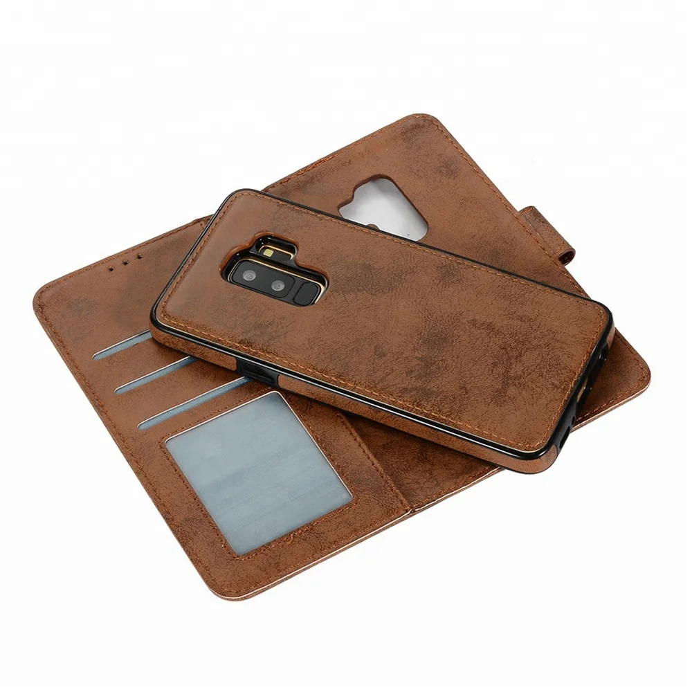Capa De Carteira Magnética Frosted 2 Em 1,Carteira De Couro Com Flip  Magnético Para Samsung Galaxy S9 Plus - Buy Capa De Carteira Removível Para  Samsung,Capa Magnética Para Samsung Galaxy S9,Capa De