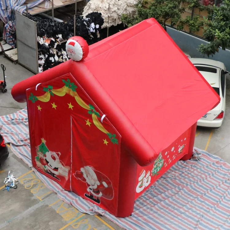 Bovlleetd Tenda da Doccia Babbo Natale Sfondo Rosso Bianco Fiocco di Neve Tende da Doccia Impermeabile Tenda Vasca da Bagno Confezione Regalo Campana Albero di Natale Tenda Artistica 180x200 cm