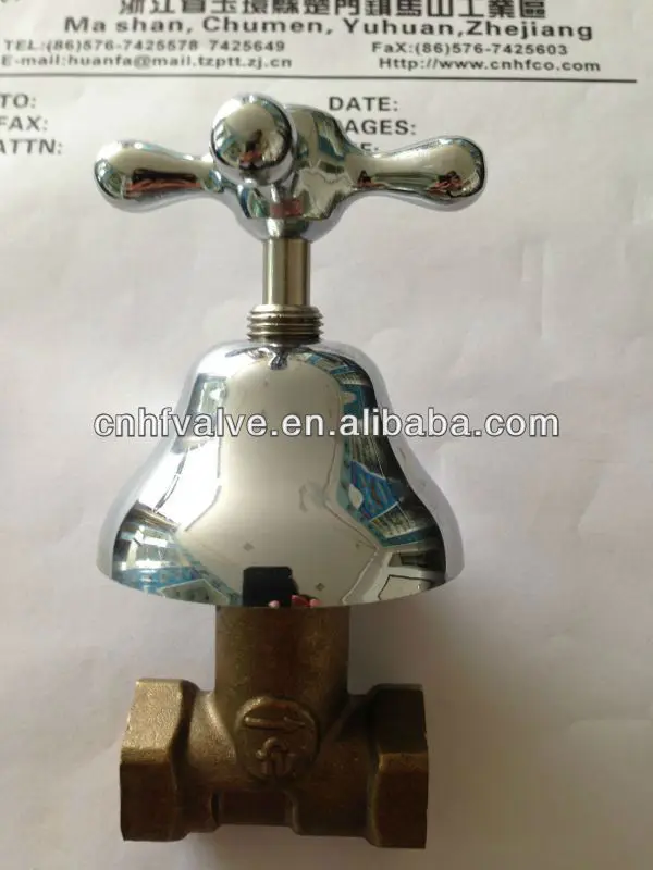 Brass stop valve check valve with star type handle shower valve