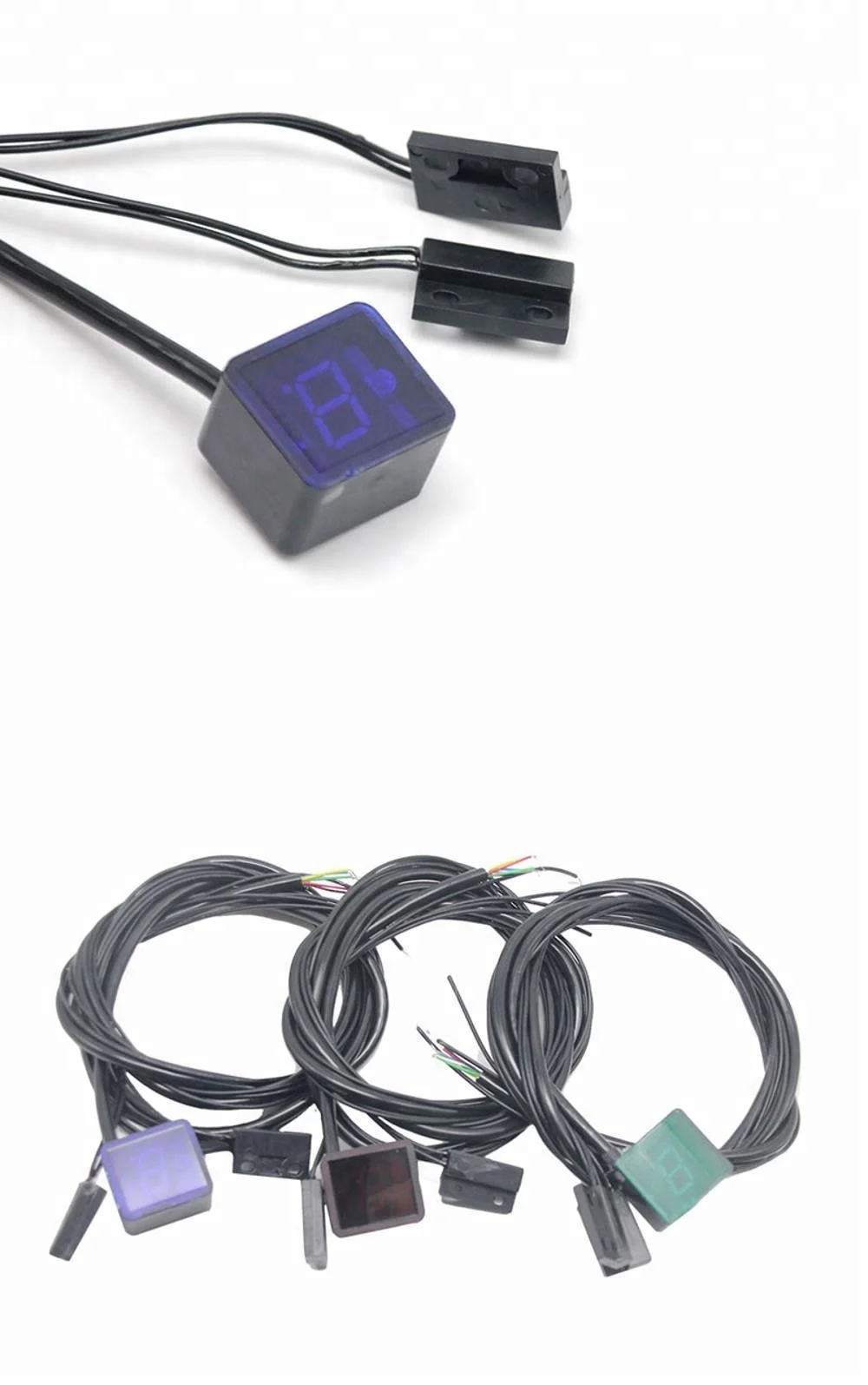 Motorcycle Gear Indicator Motorcycle Universal Shift Lever Sensor Gear Display Digital LED Indicator