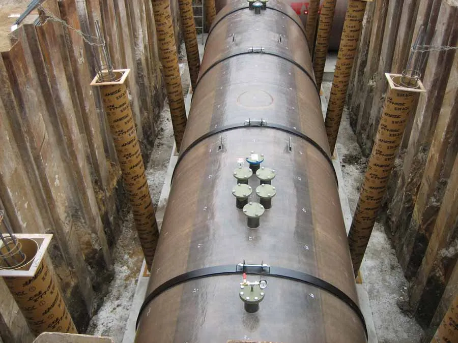 Двухслойный бензиновый и дизельный топливо 30m3 30000L, из нержавеющей стали и стекловолокна