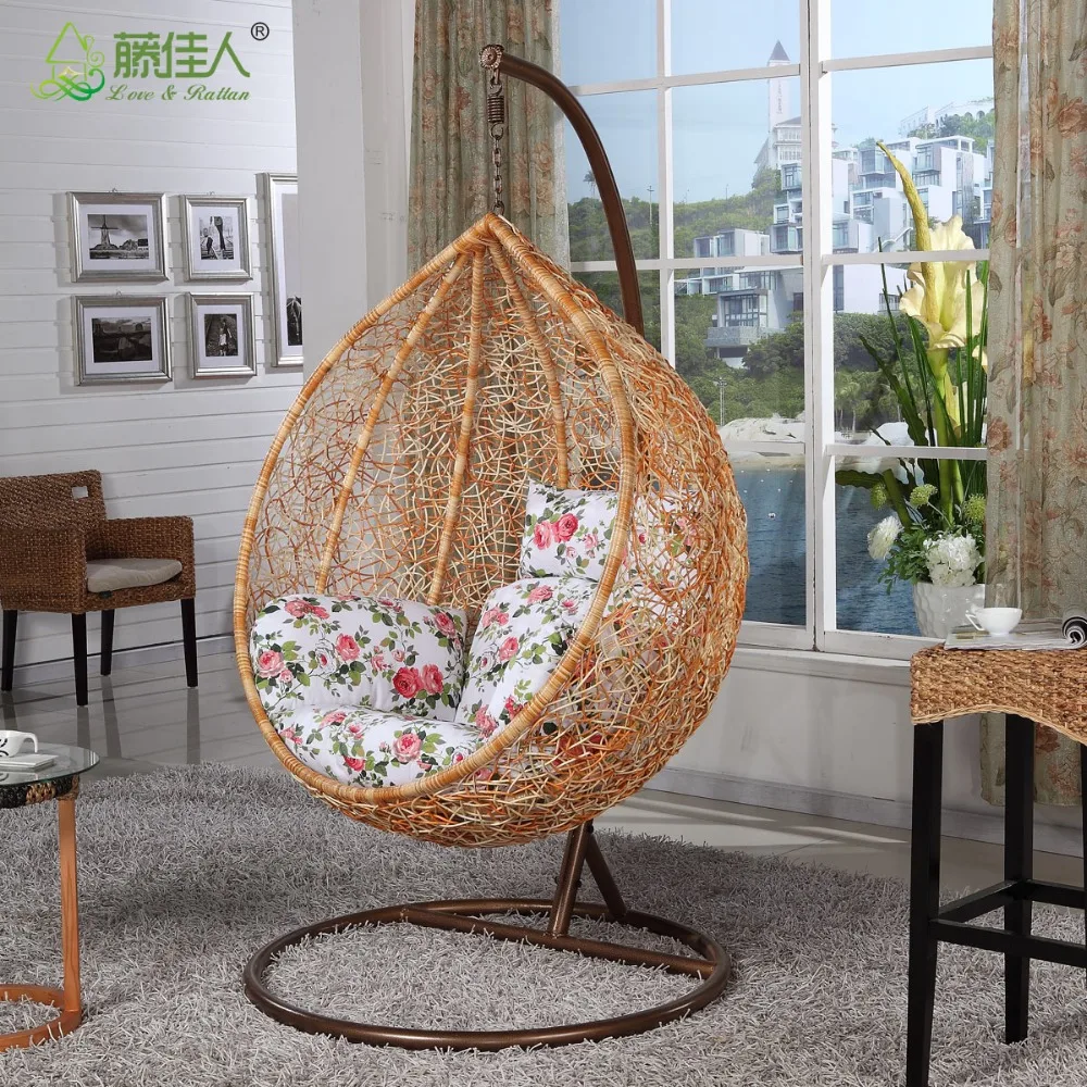 Runde Teardrop Indoor Bambus Wicker Rattan Schaukel stuhl Vielseitige  Gartenmbel fr Wohnzimmer Schlafzimmer Hotel Garten Verwendung