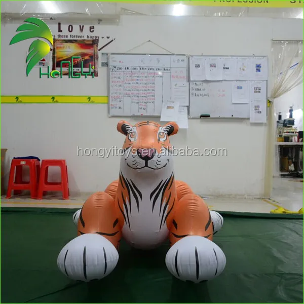 Hongyi Customized PVC Inflatable Tiger Giant Inflatable Animal Cartoon Toys Zoo Xxx for Sale