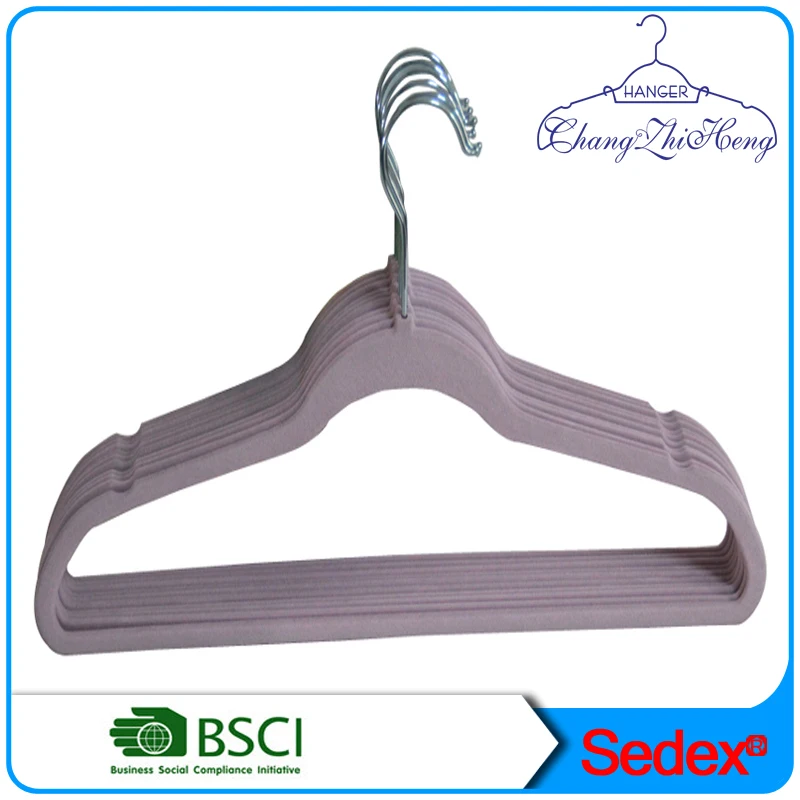 35cm velvet children hangers with logo