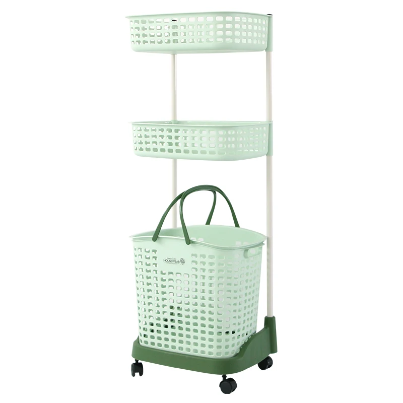 folding laundry basket with wheels