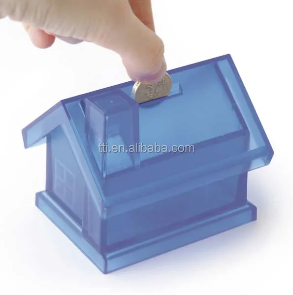 
Рекламная пластиковая прозрачная Копилка в форме дома, копилка 