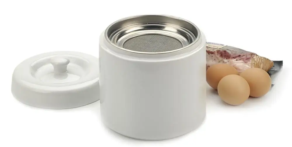 Large Size White Porcelain Grease Jar With Strainer And Lid Buy