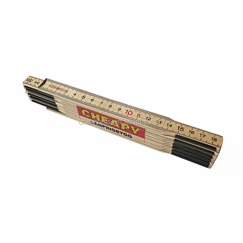 Customized Wood Folding Ruler 1 Meter 2 Meter  Metric/Inch Foldable Ruler