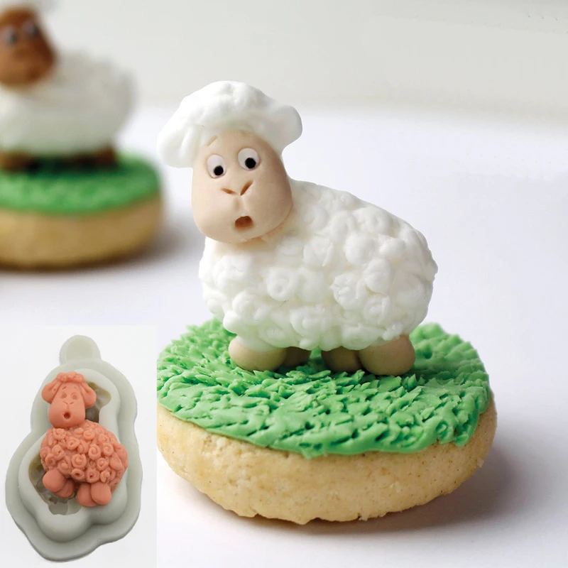 Lovely Small Sheep Cake Decoration Mold Animal Shape Handmade