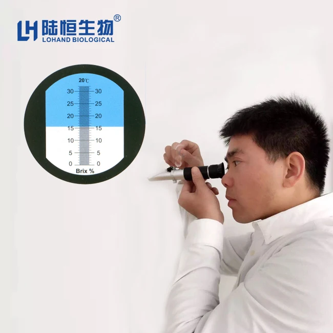 
 Горячая Распродажа, Ручной рефрактометр для сахара с бриксом LOHAND по низкой цене, рефрактометр для пищевых продуктов atc LH-T32  