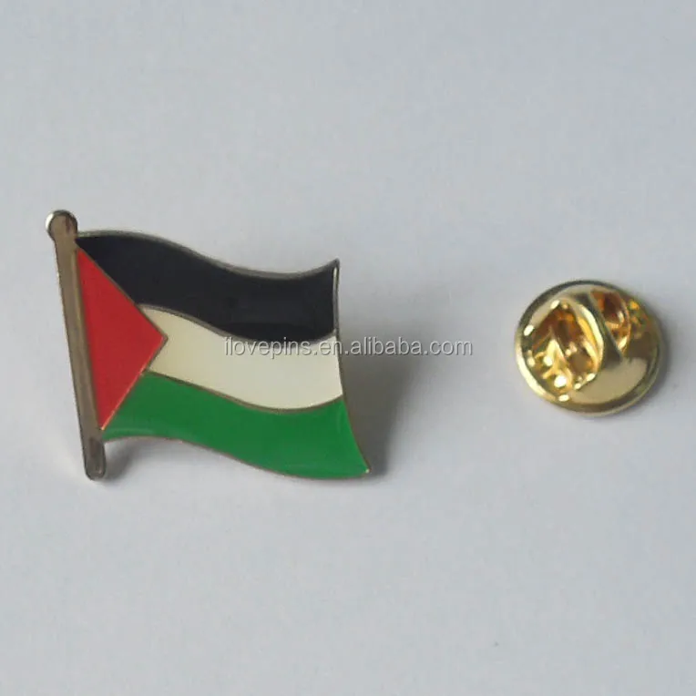 3 x Drapeau de la Palestine Palestine Drapeau en métal Broches Badges 