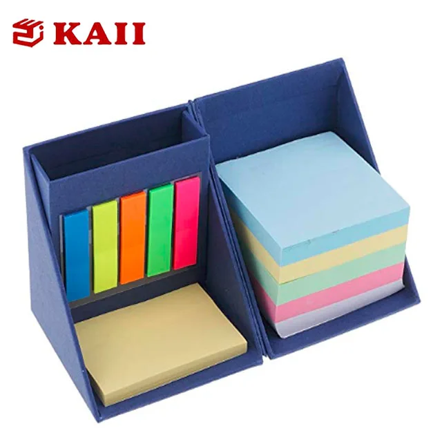 
Рекламные подарки, кубик для заметок в коробке из крафт-бумаги с держателем для ручек 