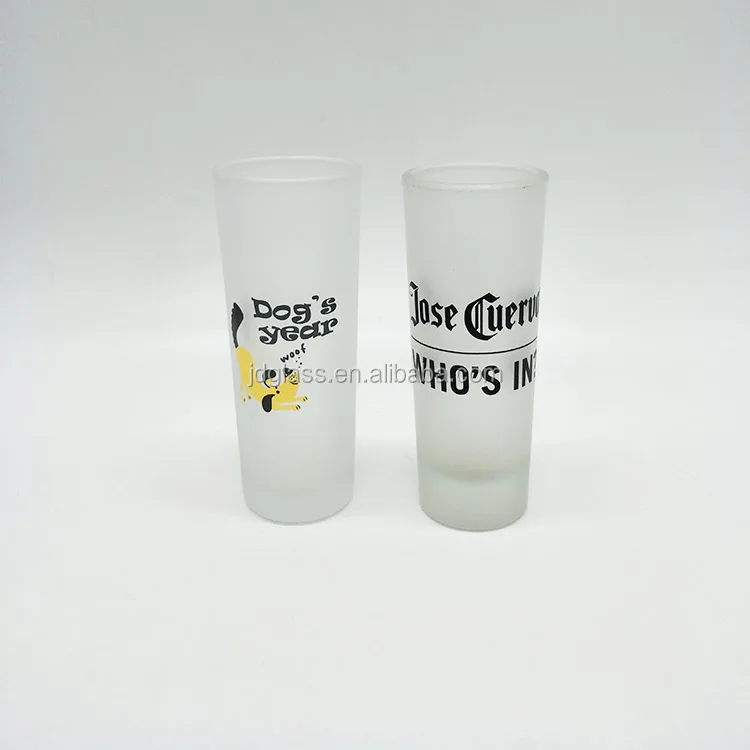 70ml External Frosted Long Stem Shot Glass with Printing logo