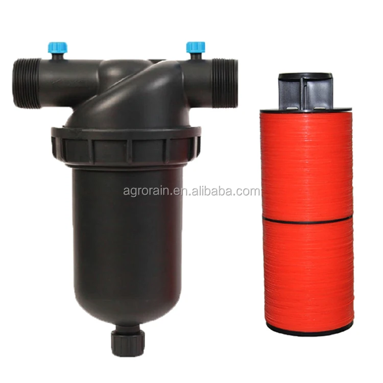2 Inch Large T Disc Filter 50MM Short Tank Water Treatment Disc Filter Irrigation System Agricultural Use Made Plastic Model