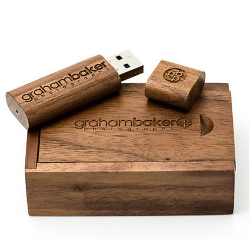 Clé USB en bois 2GO personnalisée par gravure laser