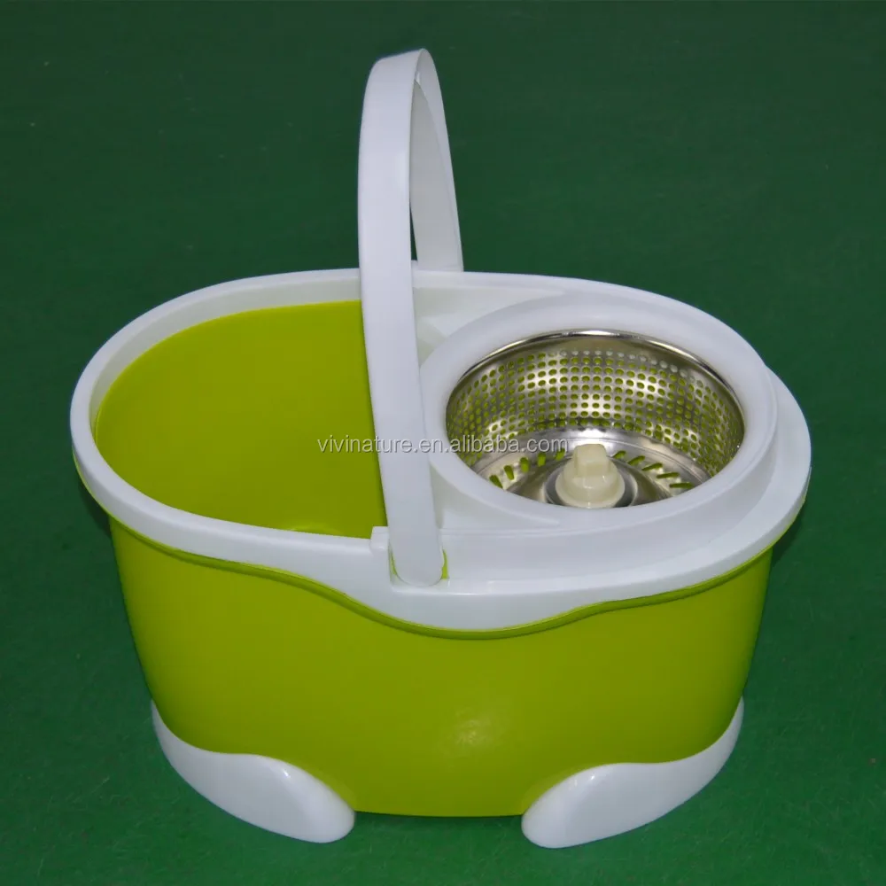 Dual Bucket Spinning Action Mop with Two Mop Heads