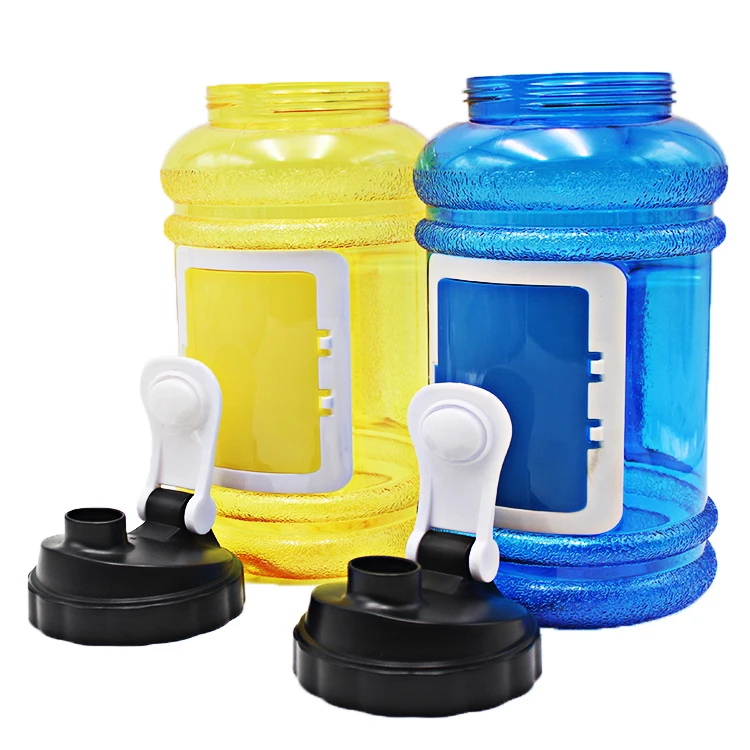 cartera gimnasio botella de agua boca ancha 2,2 litros shaker