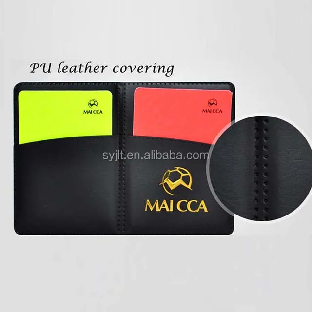 Оптовая продажа карты для футбольного судьи бумажник Желтые красные