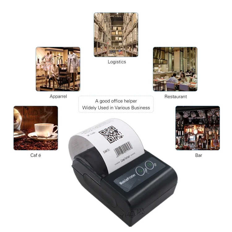 Smart Phone Printer 58mm BT Mobile Thermal Printer Receipt Print Connect to Android and IOS
