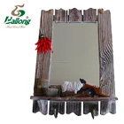 Handmade Handmade Animal Design Vintage Rustic Wood Crafts Frame Farmhouse Wall Decor Mirror
