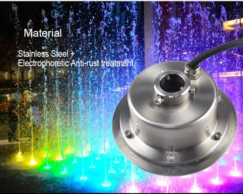 Танцующий водный 3 в 1/4 1 IP68 18 Вт фонтан кольцо DMX / RF пульт дистанционного управления RGB/RGBW LED сопло фонтана