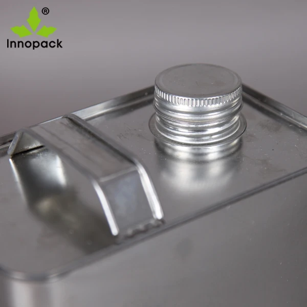 Screw Top Empty 5 LITRE Rectangular Metal Can for Engine Oil