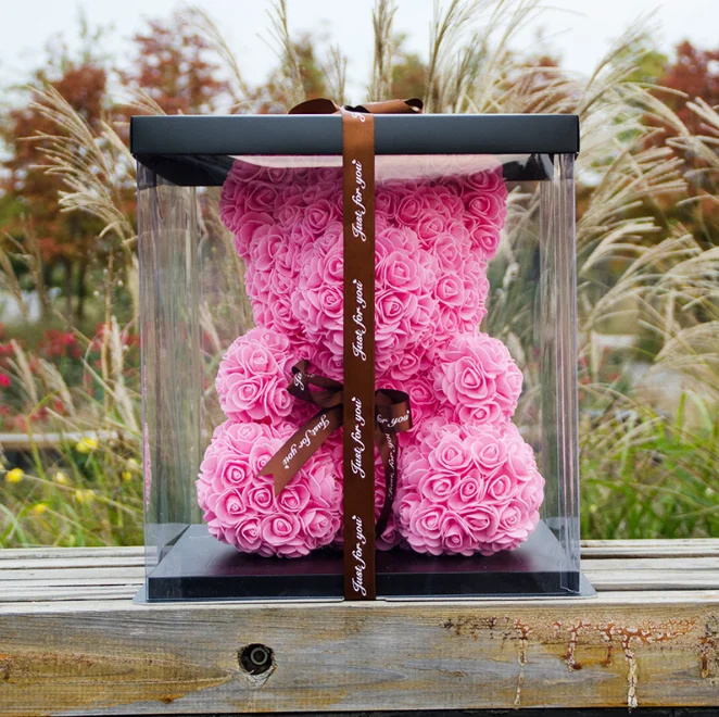 Wholesale High Quality Valentine Gift Teddy Bear Rose Foam Flower