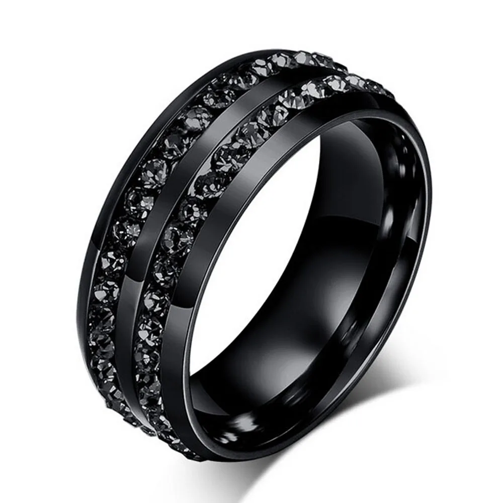 Чёрное кольцо мужское