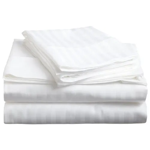 Белые Простые жаккардовые простыни в полоску из хлопка для отеля