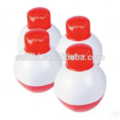 Custom Made 11" Red Fishing Bobber Shape Inflatable Beach Ball