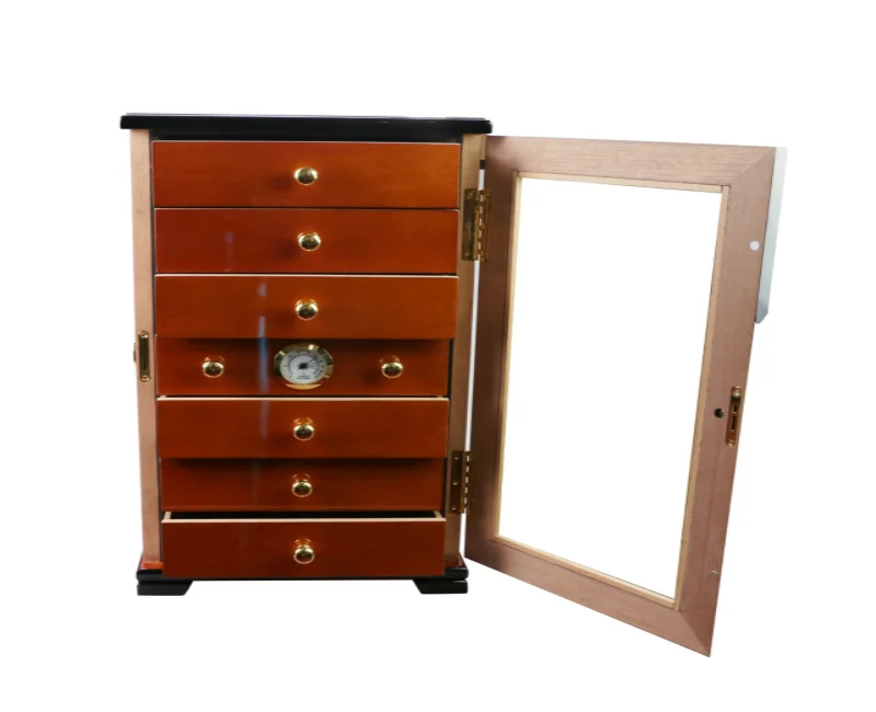 
Модный деревянный шкаф для сигар с 7 ящиками 