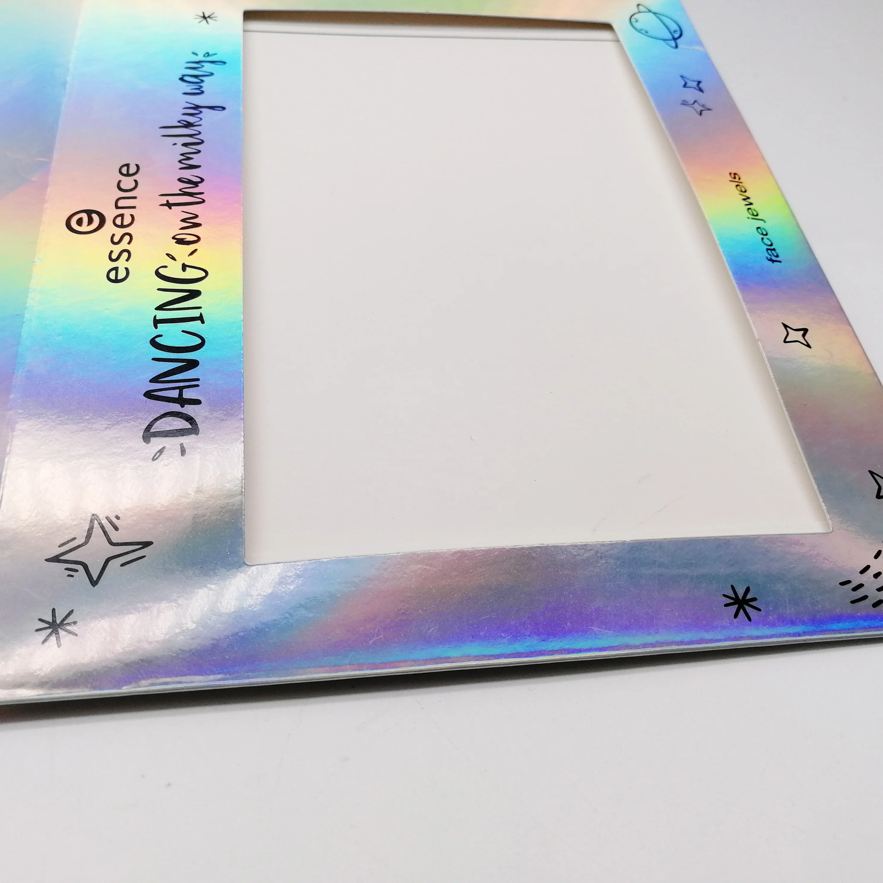 Custom New Foldable Hologram Paper Box With Shiny  Logo Printing