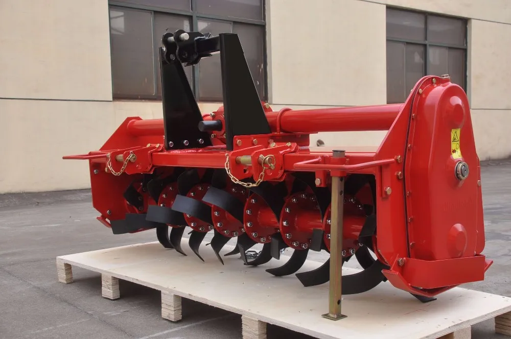 Agricultural Compact Tractor 3-point Hitch Heavy Duty Rotary Tiller Pto Rotavator for Sale Provided Gearbox Transit China France