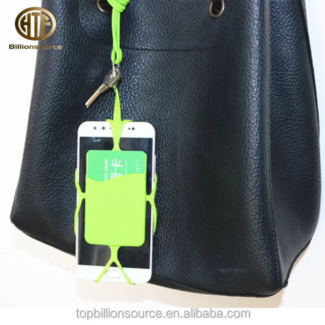 Пользовательский многофункциональный универсальный силиконовый держатель для мобильного телефона lanyard