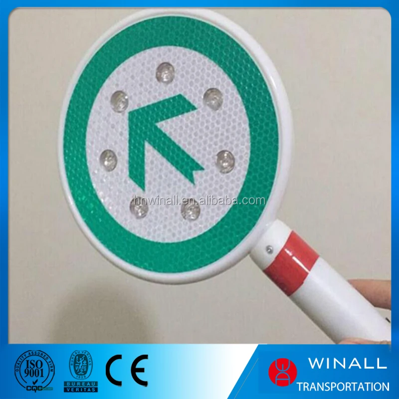 Stop and Go Hand Held Red Led Luminous Traffic Control Traffic Baton Light Stick Red Green Stop Go Flashlight Signage