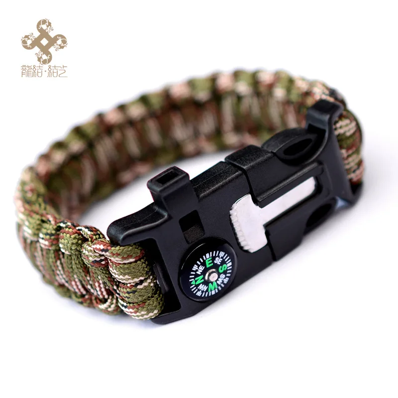 Longjie горные принадлежности для кемпинга Многофункциональный уличный браслет отдыха на природе и приключений альпинистский компас зонтик