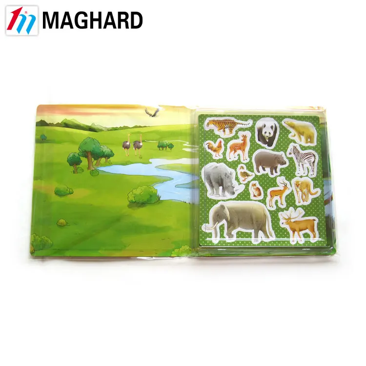 Красочная смешная композитная Магнитная кукла, животные, игра, игрушки, книга для детей