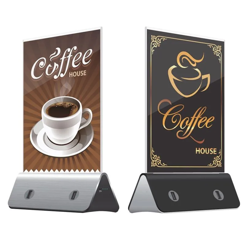 New Invention !!! Flashing Led Light Table Menu Restaurant Card Display Holder Stand