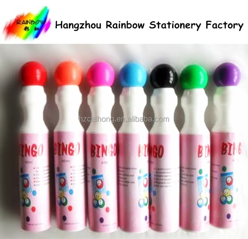 Лидер продаж 40 мл Ханчжоу Радуга бинго маркер ручка для бинго воздуходувки машины