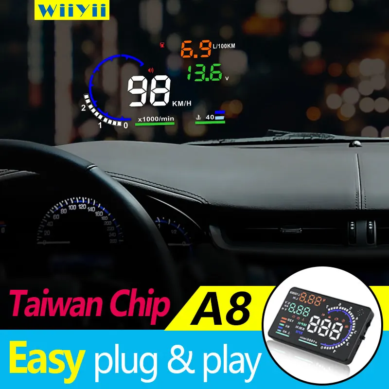 thumbnail image 2 of 5.5" OBD2 Head-Up Display (HUD) For Car/Off-Road – Speed Warning, Digital Projector 2 of 6