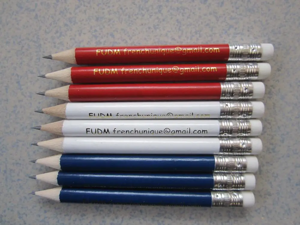 
Рекламные предварительно заточенные короткие маленькие полудеревянные ручки для гольфа HB карандаш 