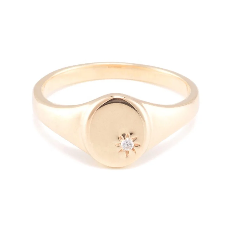 Dainty 14Kゴールドジュエリー925シルバー合成ダイヤモンド