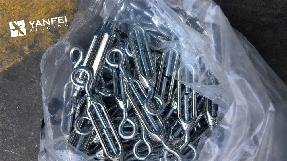 5 Pack Black M5 Hook And Hook Turnbuckle Heavy Duty Stainless Steel
