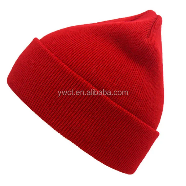 plain red beanie