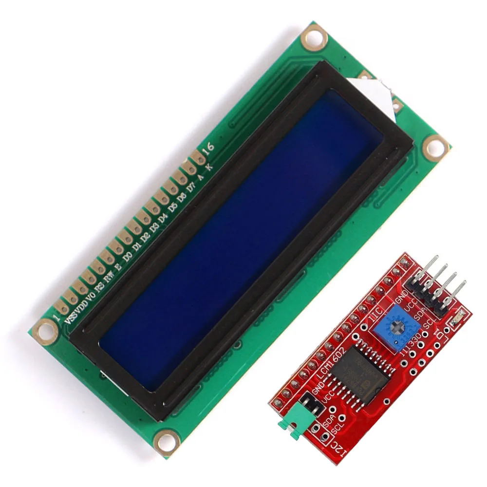 2 LINES BLUE LCD 16x2 Character 5V 1602 IIC I2C Serial Interface Adapter Module 