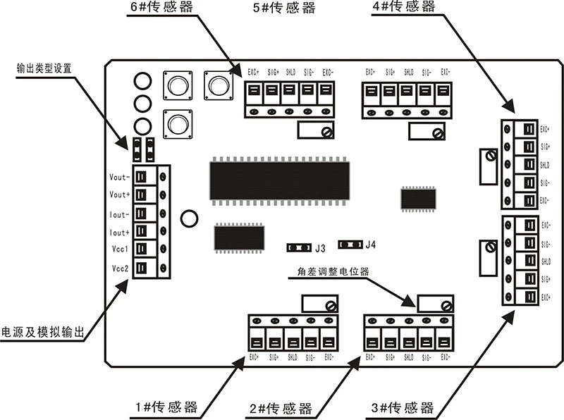
Аналоговый передатчик веса и распределительная коробка 0-10 в 4-20 мА 