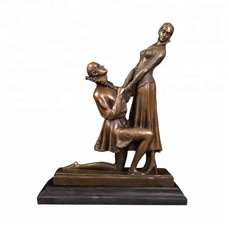 Bronze Figur Skulptur Liebespaar Bronze sculpture pair of lovers 